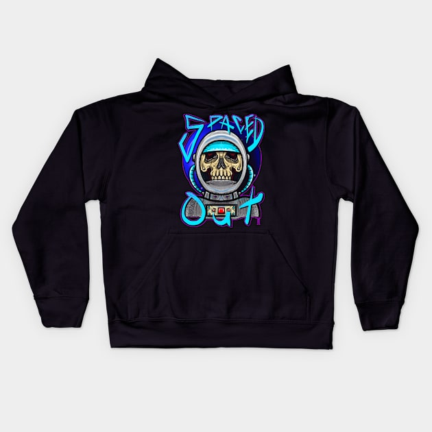 Spaced out skull Kids Hoodie by Chillateez 